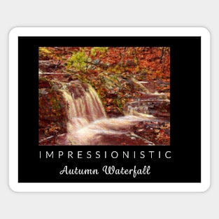 Autumn Waterfall Impressionism Magnet